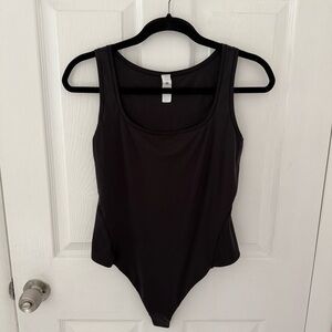 Lululemon Black Wundermost Ultra-Soft Square Neck Sleeveless Bodysuit Size Large